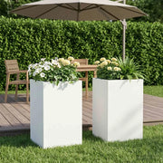 Vaso da giardino 2 pz Bianco 30 x 30 x 50 cm 8005347