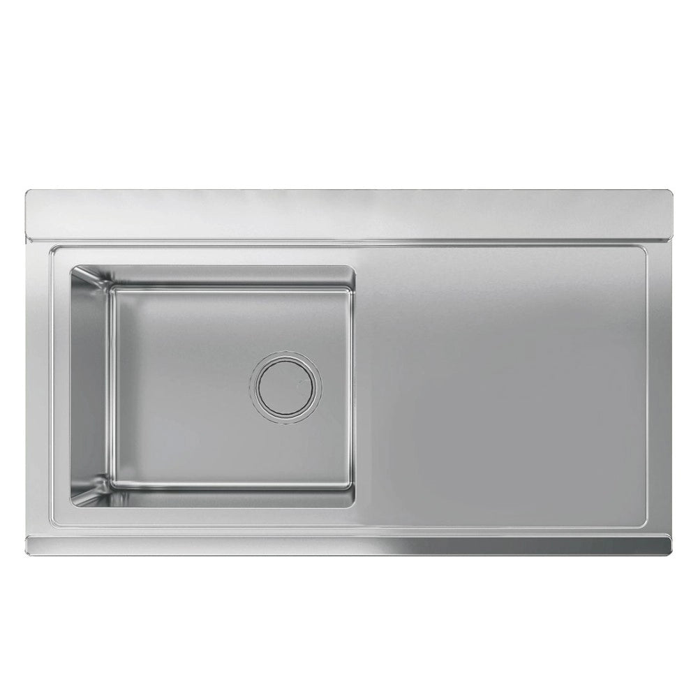 Lavello inox 90x50 cm con gocciolatoio