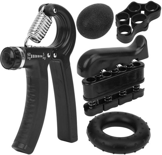 Gripversterker instelbar da 5 kg a 60 kg - Allenatore della forza - Allenatore delle dita - Allenamento delle mani - Riduzione dello stress - Materiale duraturo