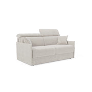 Miryam Divano letto con poggiatesta reclinabili e comfort maxi - design compatto in morbido tessuto smacchiabile T31 169 cm bianco