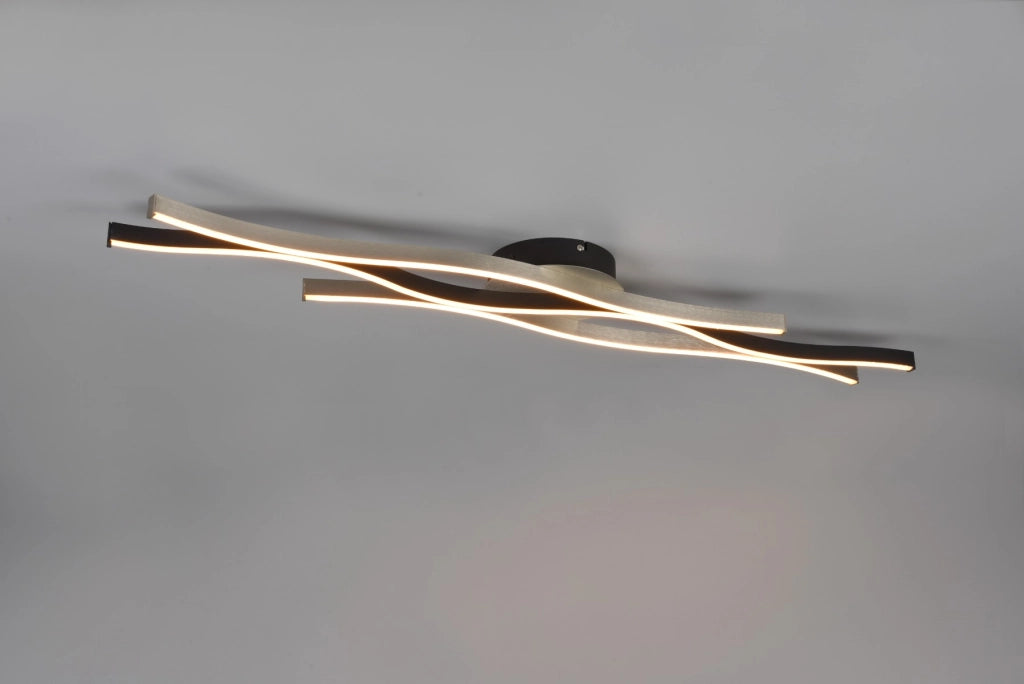 Plafoniera LED Trio Blaze cromata 107,5cm 2700-6000K