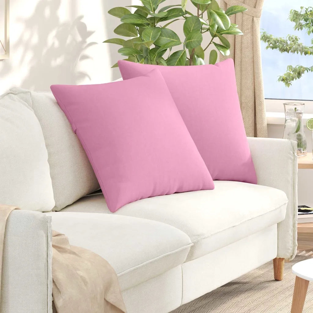 Cuscini da Divano 2 pcs Rosa 80 x 80 cm Tessuto 42014055