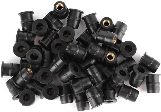 Materiale di Gomma per Muttern - Nuovo - M5 - 100 Pezzi - Impermeabile - Isolante Vibrazionale