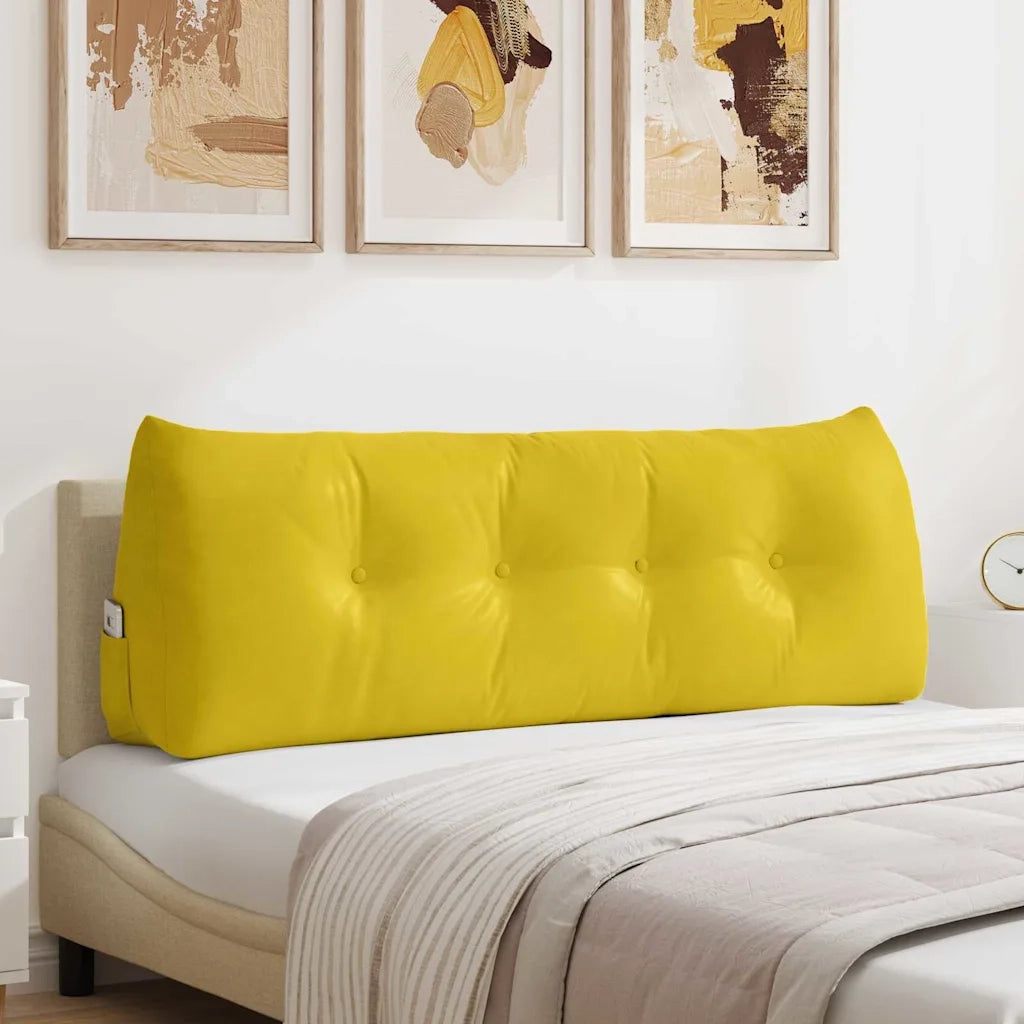 Cuscino per Schiena Giallo 140 x 24 x 50 cm Velluto 42014523