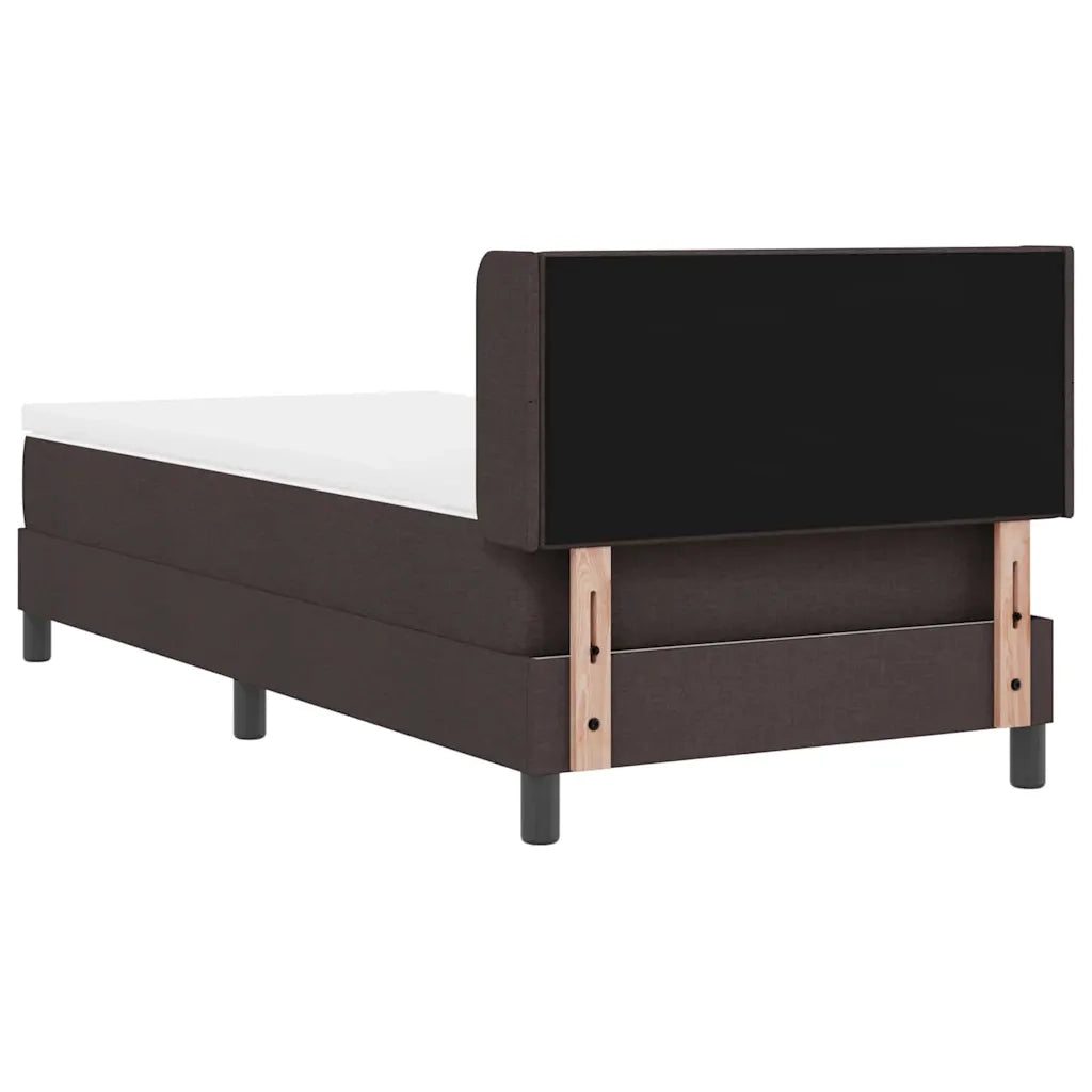 Letto a molle con testiera Marrone Scuro 200 x 90 cm Tessuto 3341086