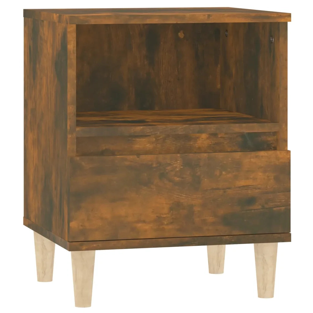 Comodini 2pz Rovere Fumo 40x35x50 cm 821805