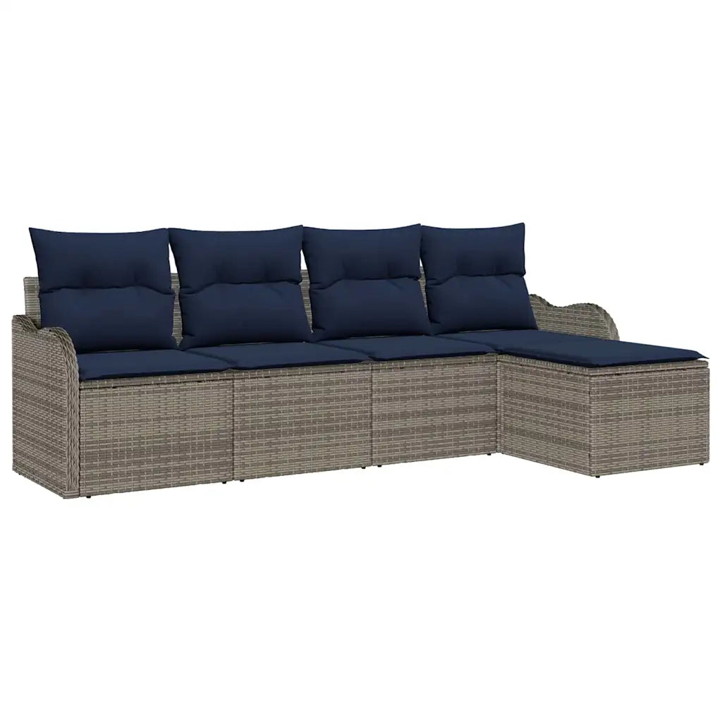 Set Divano da Giardino Grigio polyrattan 3345665