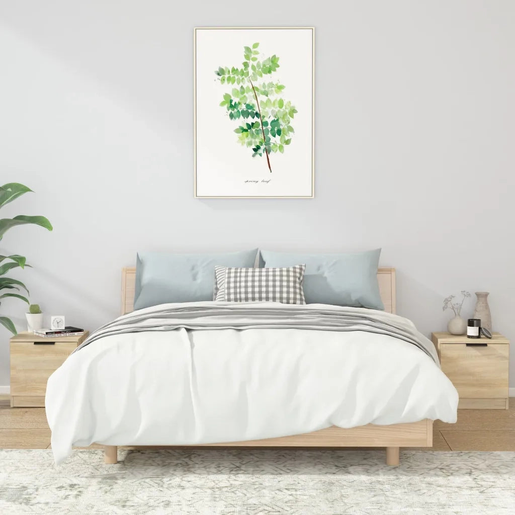 Set di 2 Comodini | Armadio da Notte | Mobiletto da notte Rovere Sonoma 40x39x40 cm