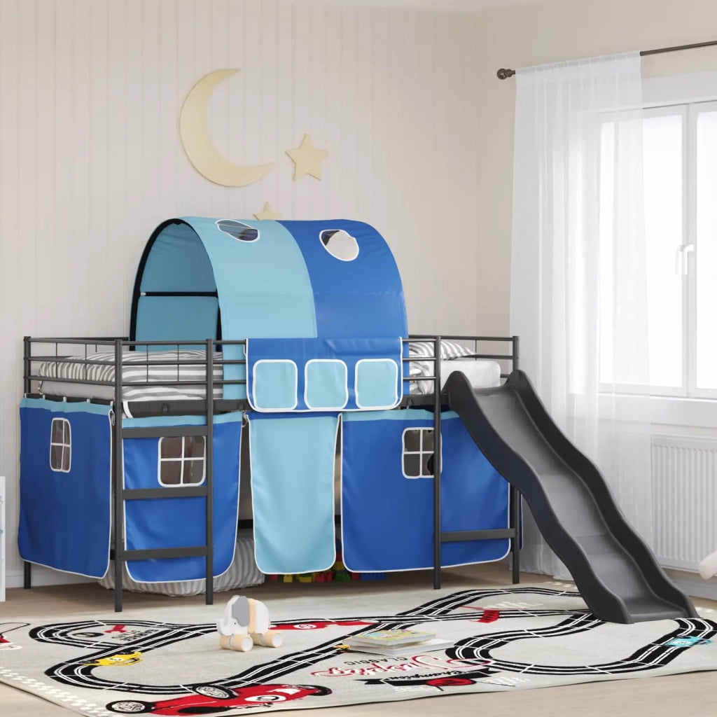 Struttura del letto loft per bambini Nero e Blu 107 x 200 cm 42020842