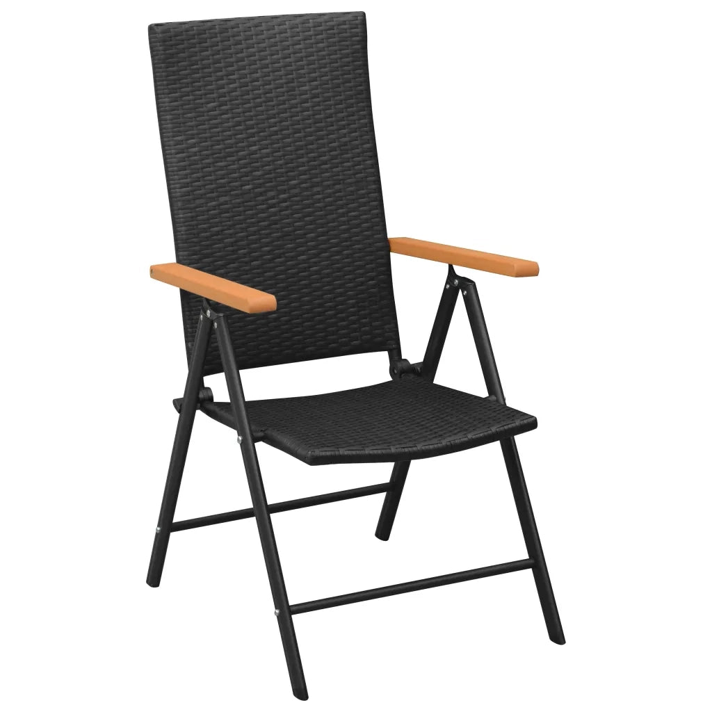 Set da Pranzo da Giardino 7 pz Nero e Marrone 3060080