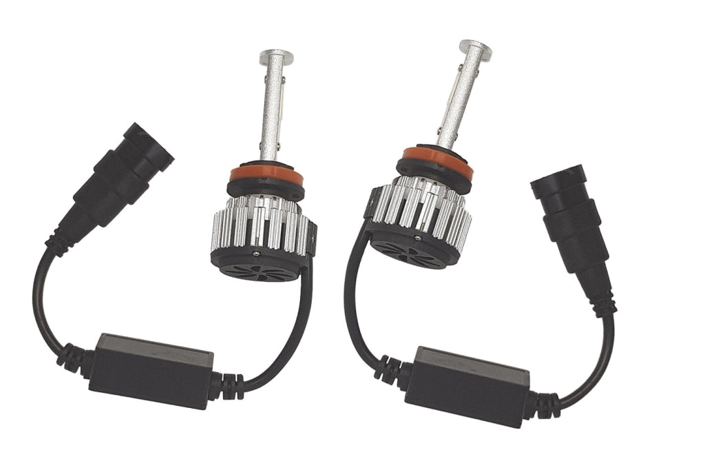 COPPIA LAMPADE FARI RICAMBIO 4S AUTO LED H11 28W ALTA LUMINOSITA' BIANCO FREDDO