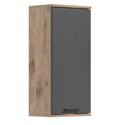 Mezza colonna bagno 1 porta – Grigio antracite e rovere chiaro – SELMA