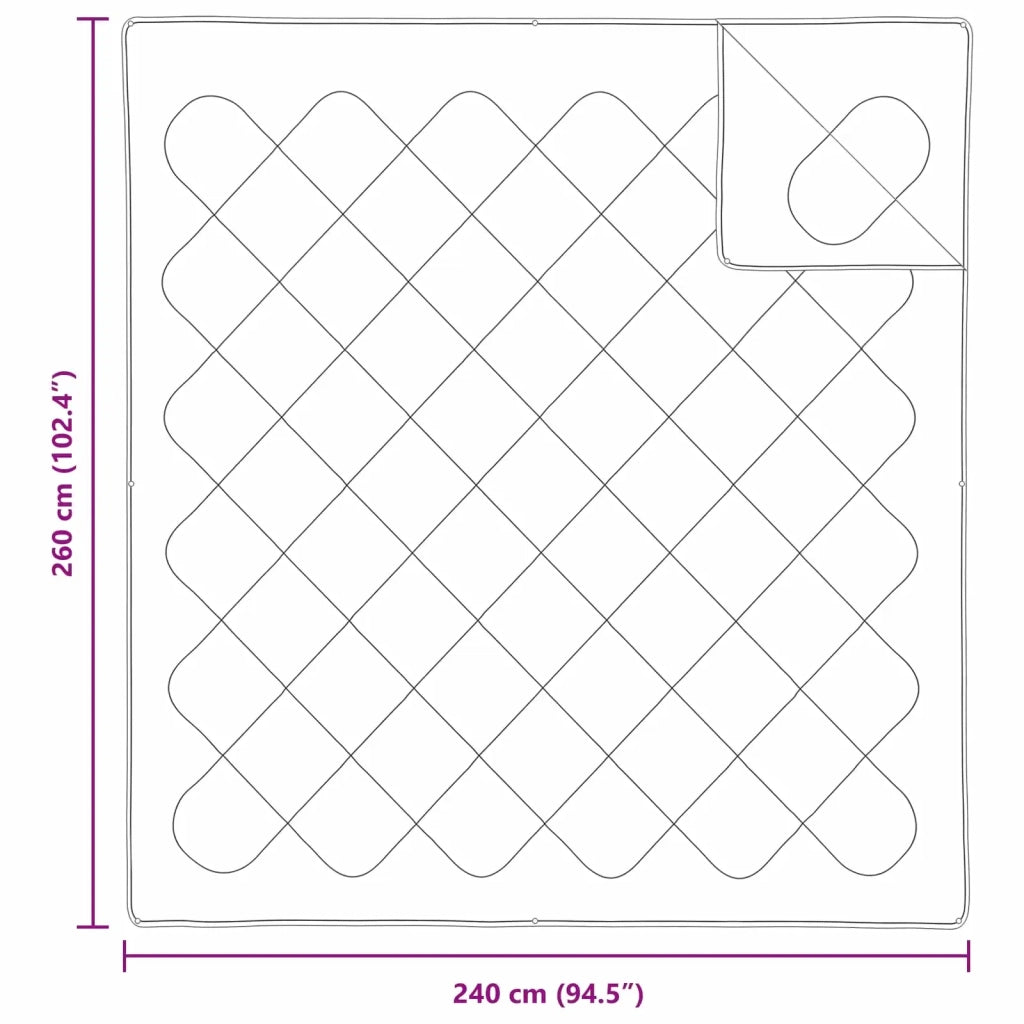 Set di Piumoni 3 pcs Bianco Microfibra e Piuma d'Oca 3378035
