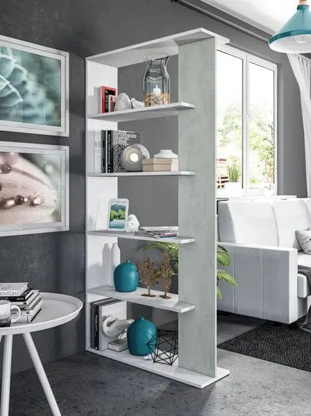 LIBRERIA ALIDA 90X25X180 CEM. B.CO
