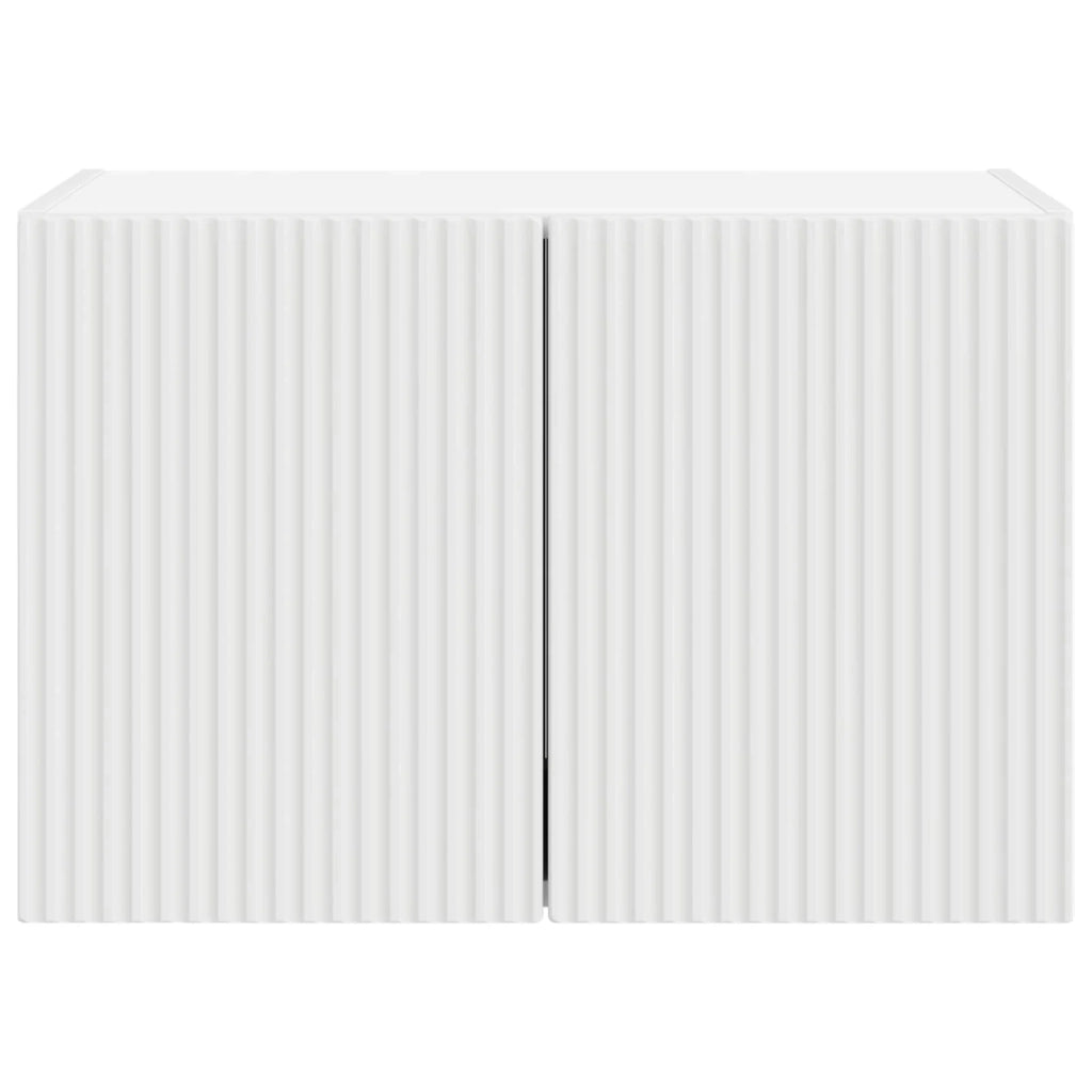 Mobile TV da parete Bianco 59,5 x 31 x 40 cm Legno multistrato 892329