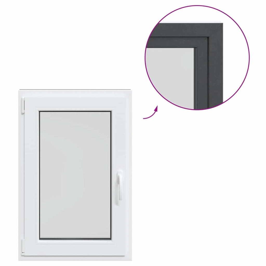 Finestra per Soffitta RISOR 60 x 100 cm PVC e Vetro Antracite
