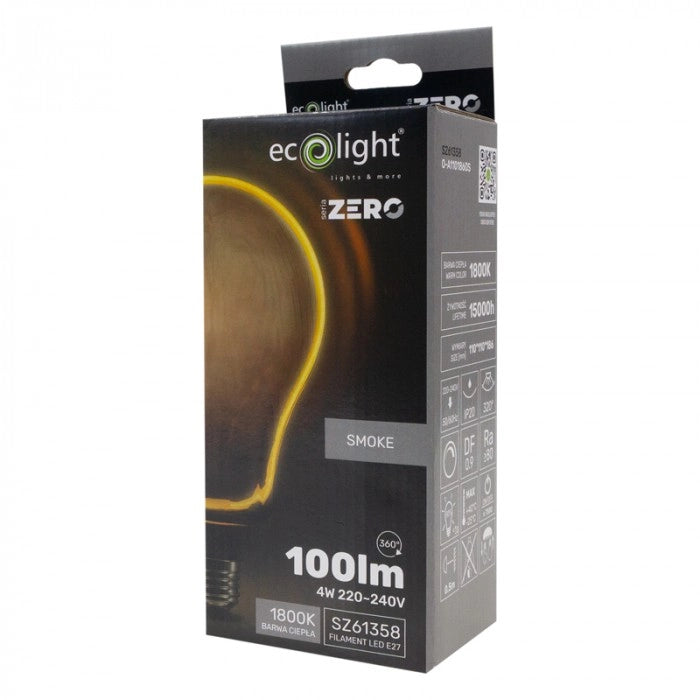 Lampadina LED decorativa dimmerabile A110 fumé E27 4W