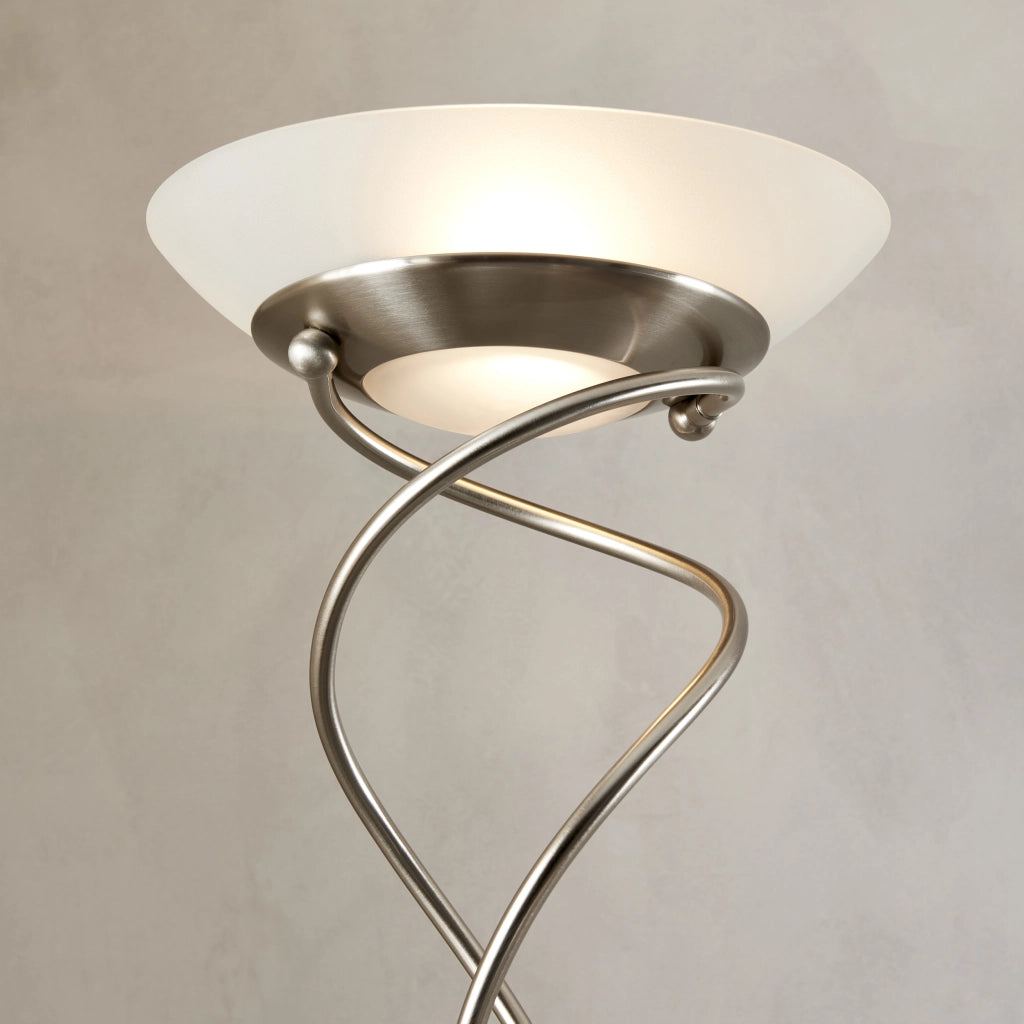 Lampada da terra Monaco dimmer con luce lettura cromata