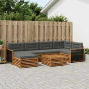 Set di divani da esterno con cuscino 7 pcs Naturale e Antracite 3383595