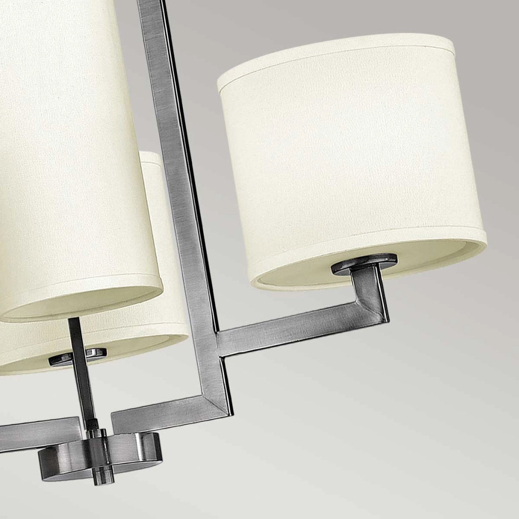 Lampadario moderno Hampton nichel antico 4xE27 Hinkley