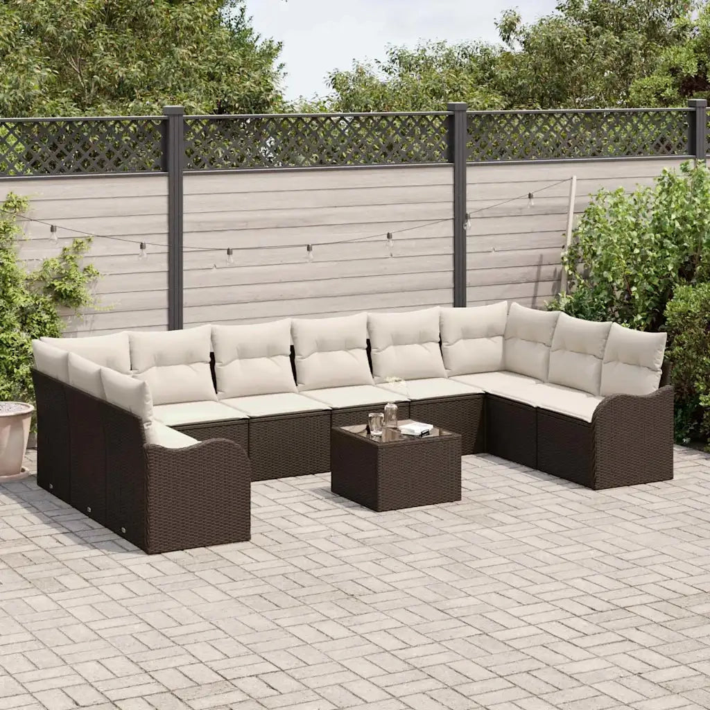 Set Divano da Giardino Marrone 55 x 55 x 37 cm polyrattan 3345888