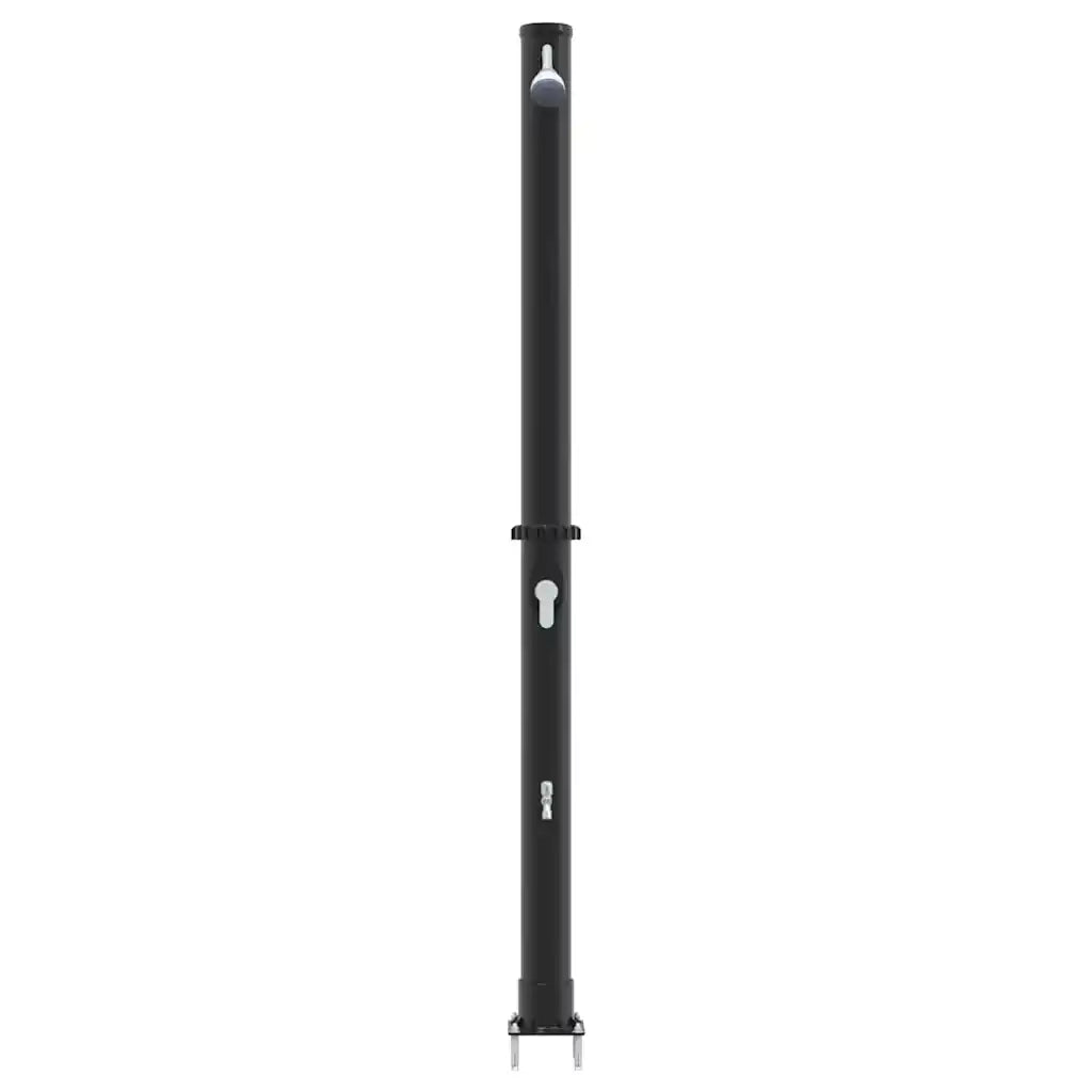 Doccia Solare da Esterno Nero 217 cm PVC e Alluminio 42003408