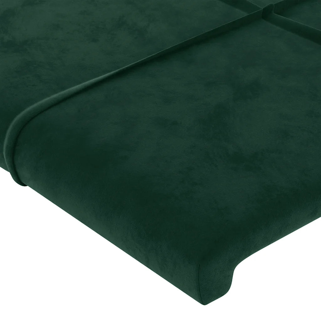 Letto singolo | Letto per adulti | Giroletto senza Materasso Verde Scuro 90x200 cm in Velluto