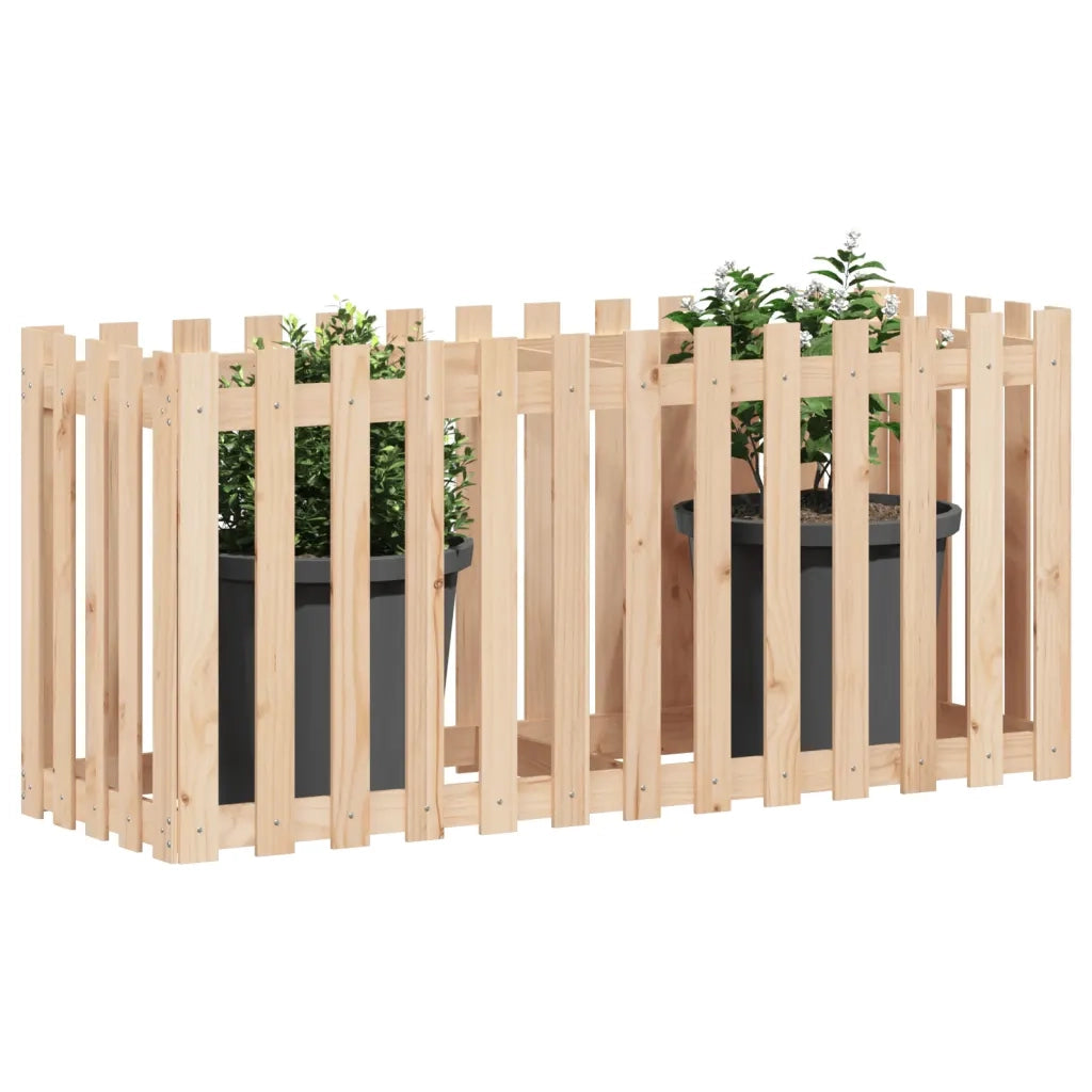 Fioriera | Cassetta per fiori | Vaso Rialzata Giardino a Recinzione 150x50x70cm Legno Pino