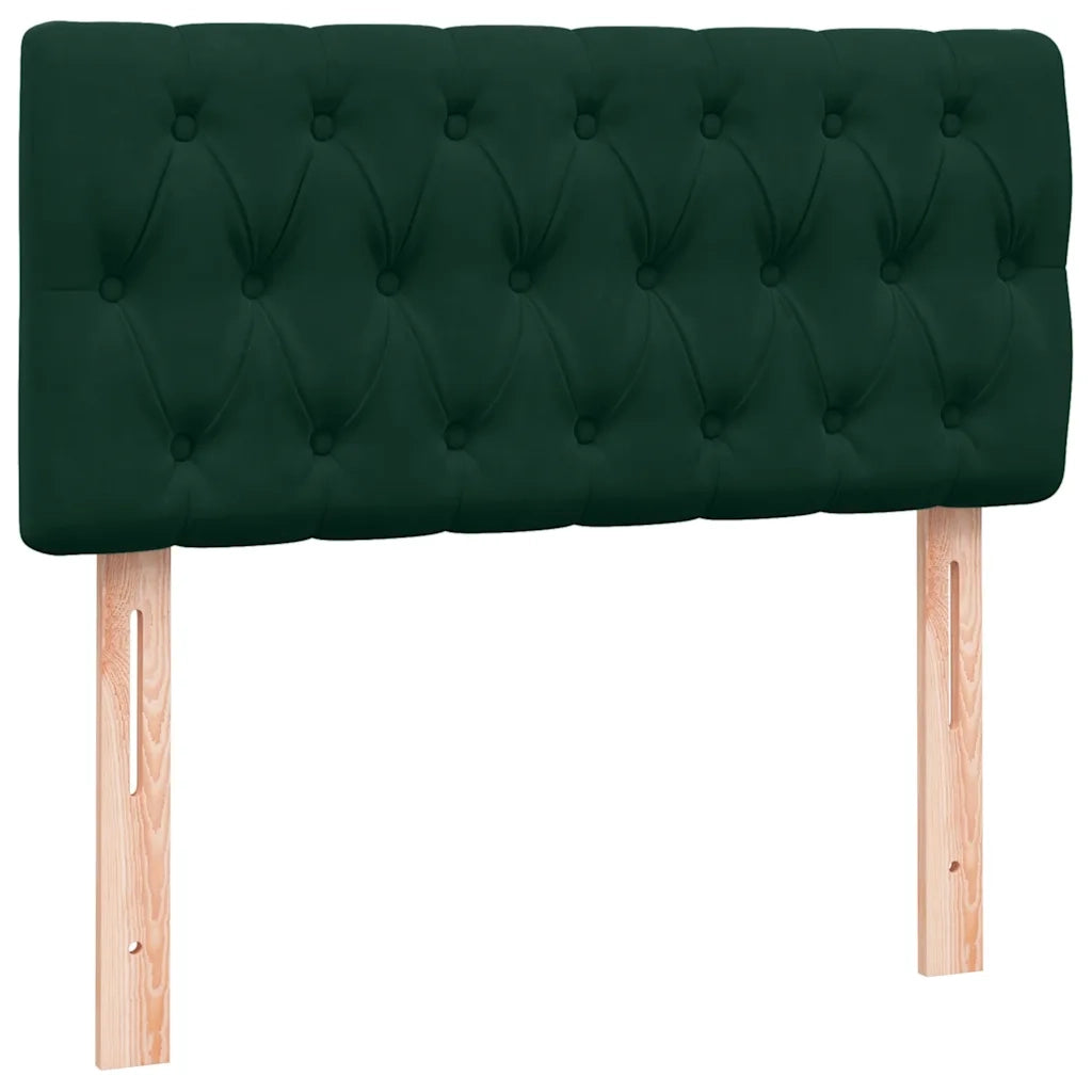 Giroletto a Molle con Materasso Verde Scuro 80x220 cm Velluto 3316524