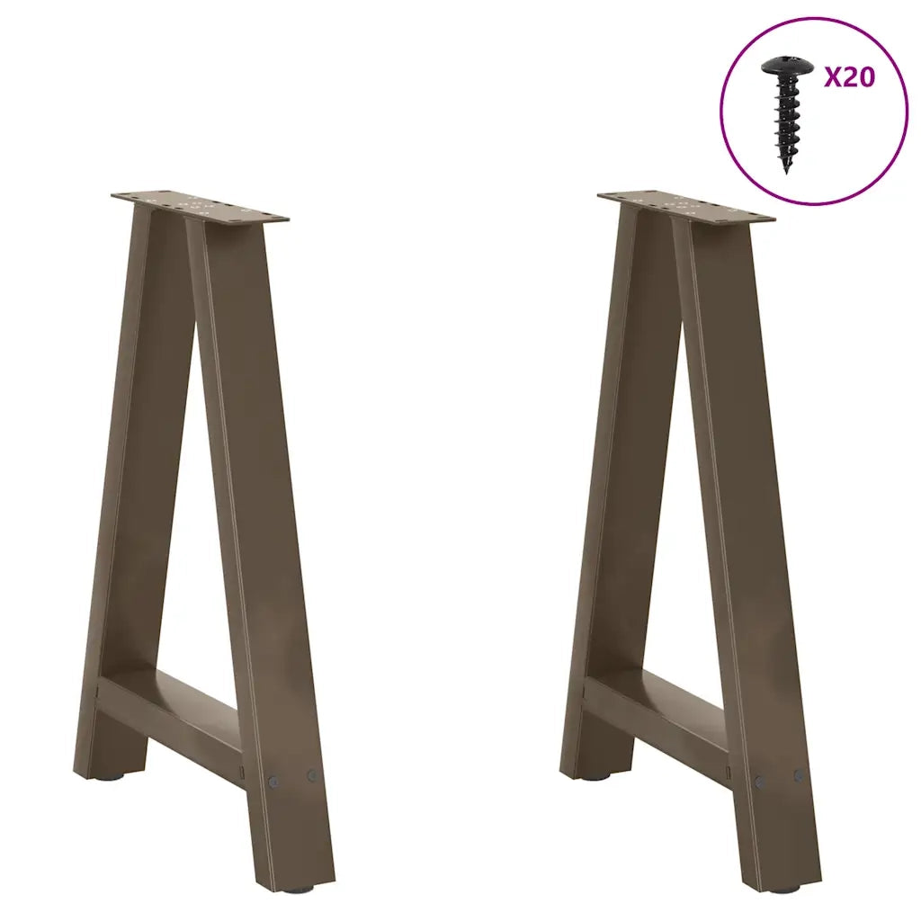 Gambe per tavolo da pranzo a forma di A 2 pz 50x(72-73) cm in acciaio 4012847