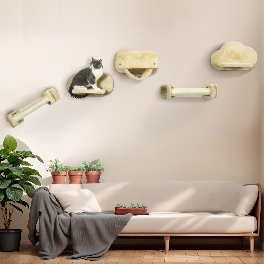 Casetta per Gatti con Amaca e Piattaforme ¨C Minimal ¨C Beige