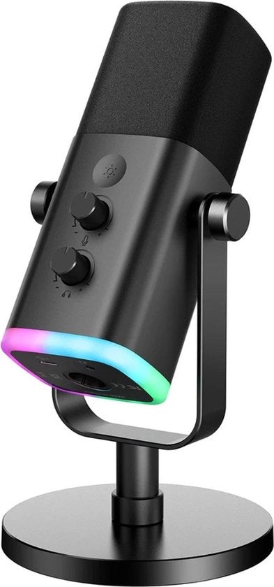 Microfono - Audio - Gaming - Collegamento all'Headset - USB-C - Tasto di Mute a Tocco - RGB - Collegamento XLR