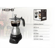 Trade Shop - Caffettiera Moka Elettrica 400 Watt Per 3 Tazze Macchina Per Caffe Macinato -