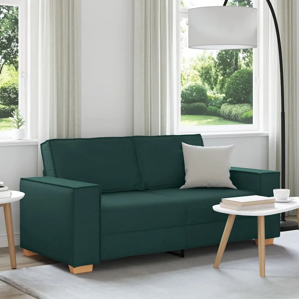 Divano a 2 Posti-Sofa 2 Posti Verde scuro 140 cm in tessuto 924181
