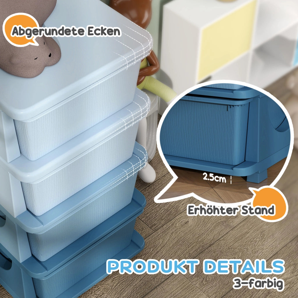 Contenitore per Bambini con 4 Cassetti ¨C Minimal ¨C Blu