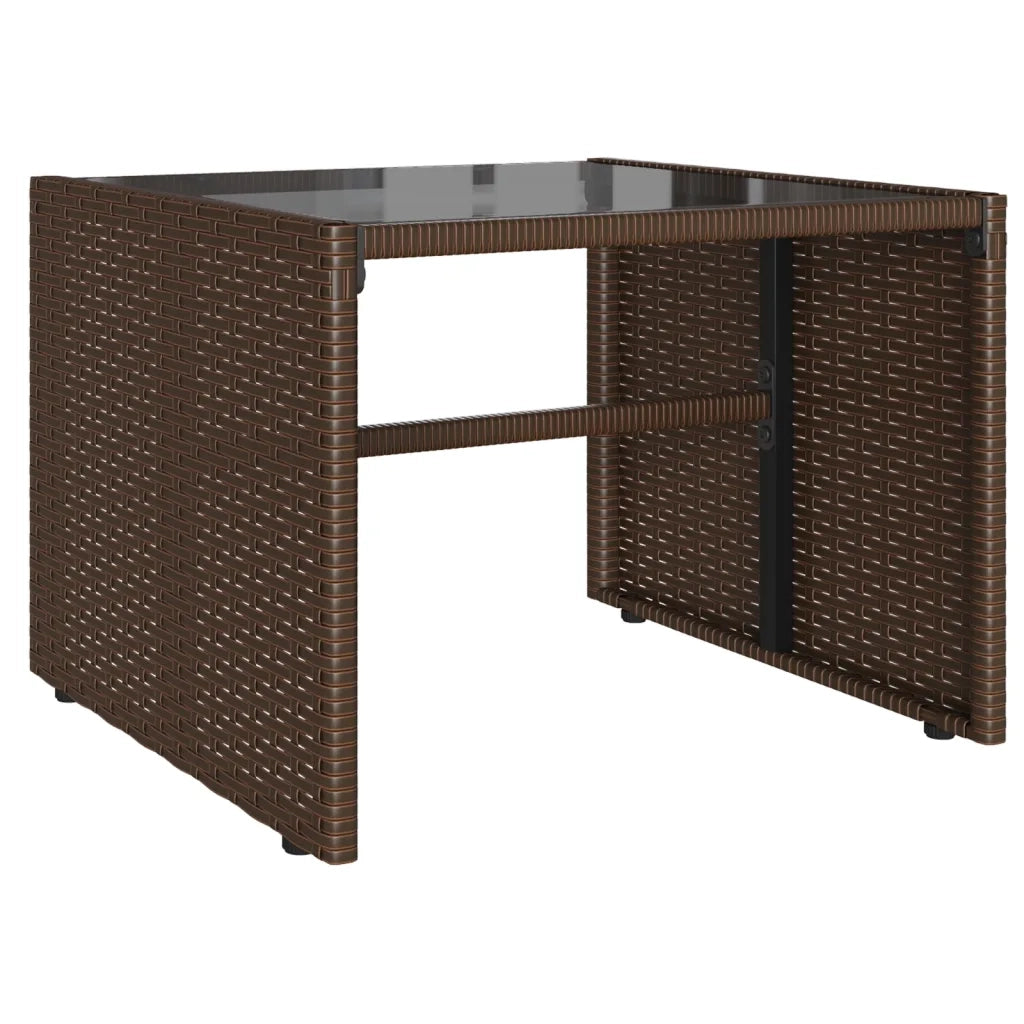 Set Divano da Giardino 4 pz con Cuscini Marrone in Polyrattan 4003879