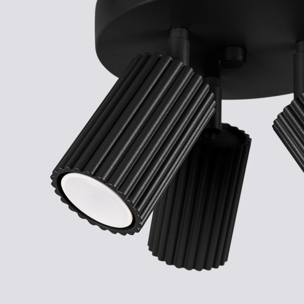 Lampada da soffitto KARBON 3P nero