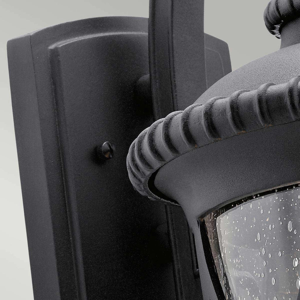 Applique esterna nera testurizzata E27 60W Admirals Cove Kichler