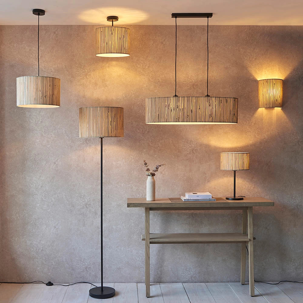 Lampada a sospensione cilindrica alghe beige E27 Endon