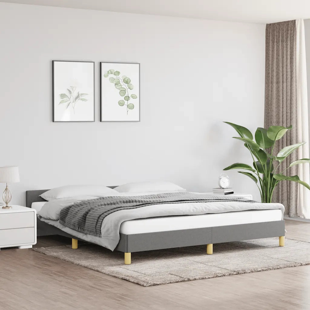Letto matrimoniale | Letto per adulti | Giroletto senza Materasso Grigio Scuro 180x200 cm Tessuto