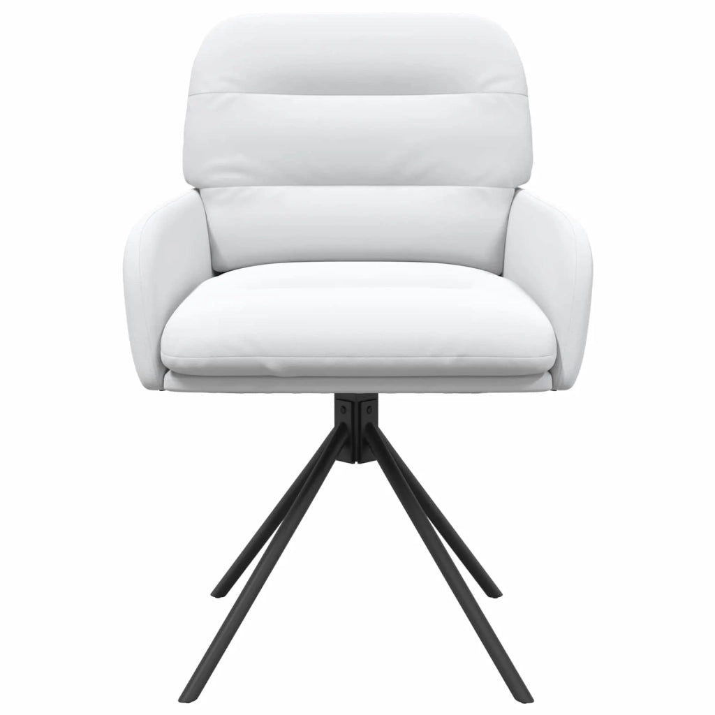 Sedie da pranzo girevoli 2 pz Similpelle Bianco 42034323