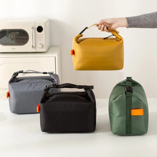 Tas per persona isolata, contenitore di alimenti in foil di alluminio, elemento raffreddante, borsa portatile per il pranzo/tavola all'aperto (verde)