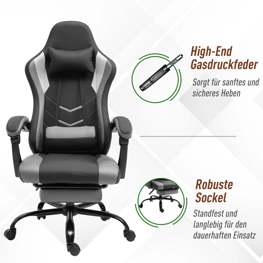 Sedia da Gaming Ergonomica ¨C Minimal ¨C Nero 62x52x128 cm