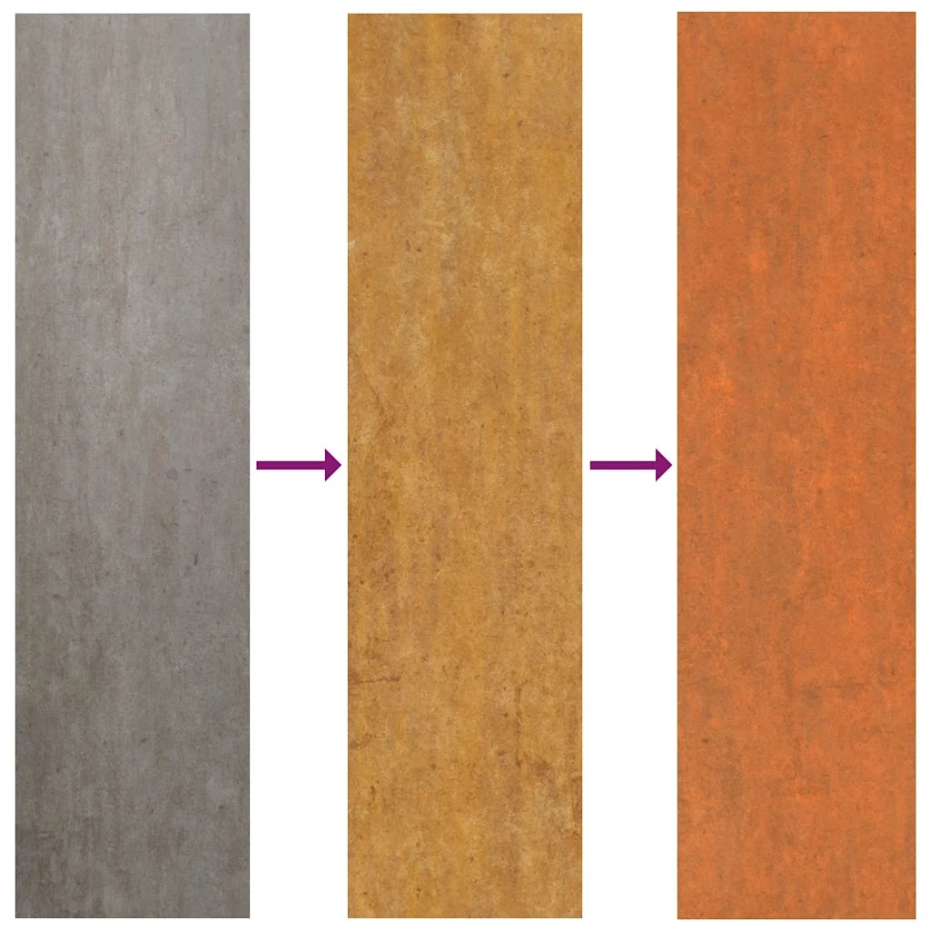 Pannelli per Tetti 12 pz Ruggine 80x44 cm in Acciaio Corten