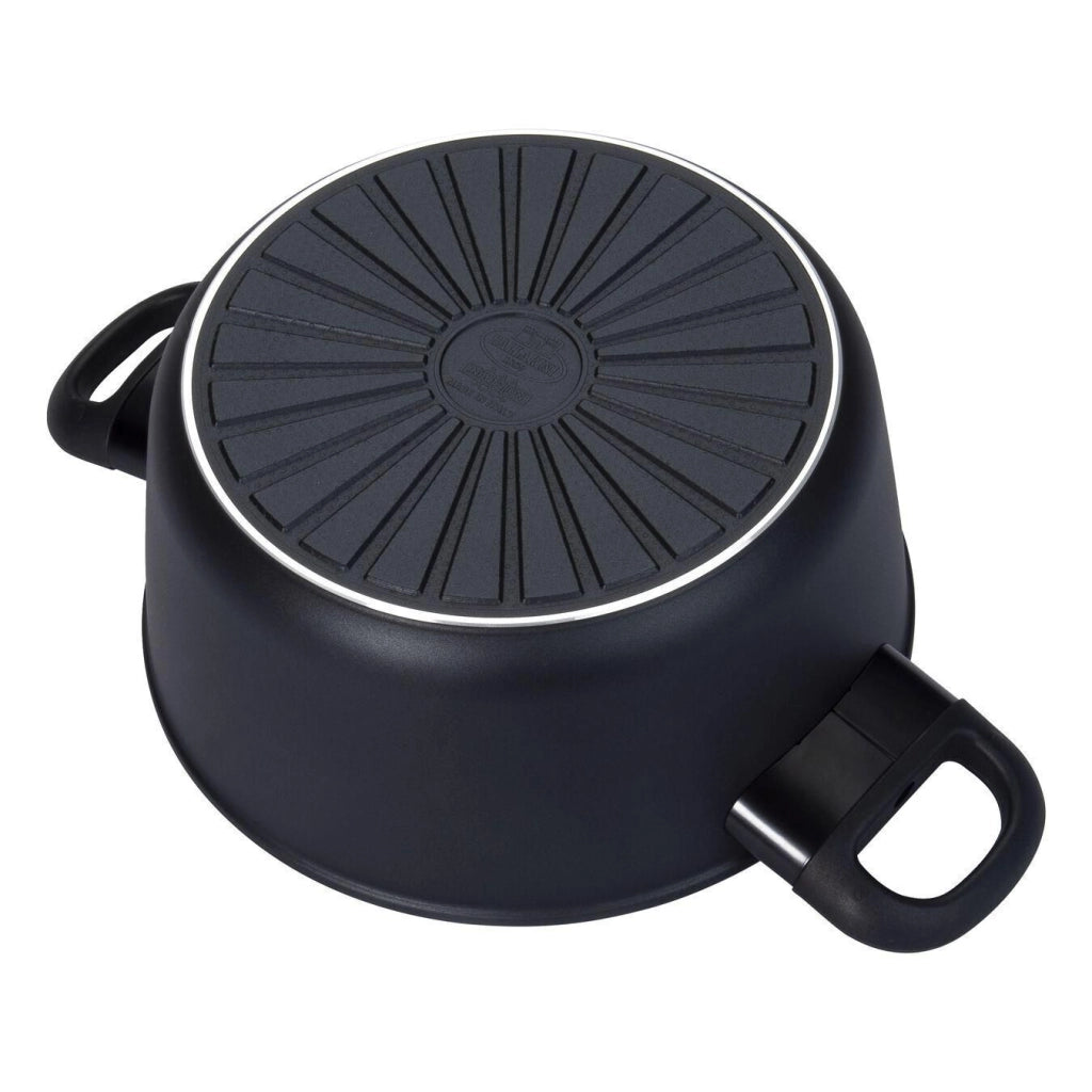 BALLARINI 75002-920-0 Avola Casseruola con Coperchio in Vetro Diametro 20 cm Rivestimento Antiaderente 4 Strati KERAVIS Extreme Adatta a Tutti i Piani Cottura incluso Induzione colore Nero