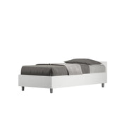 BS COM Letto singolo con rete 80x200 bianco frassino