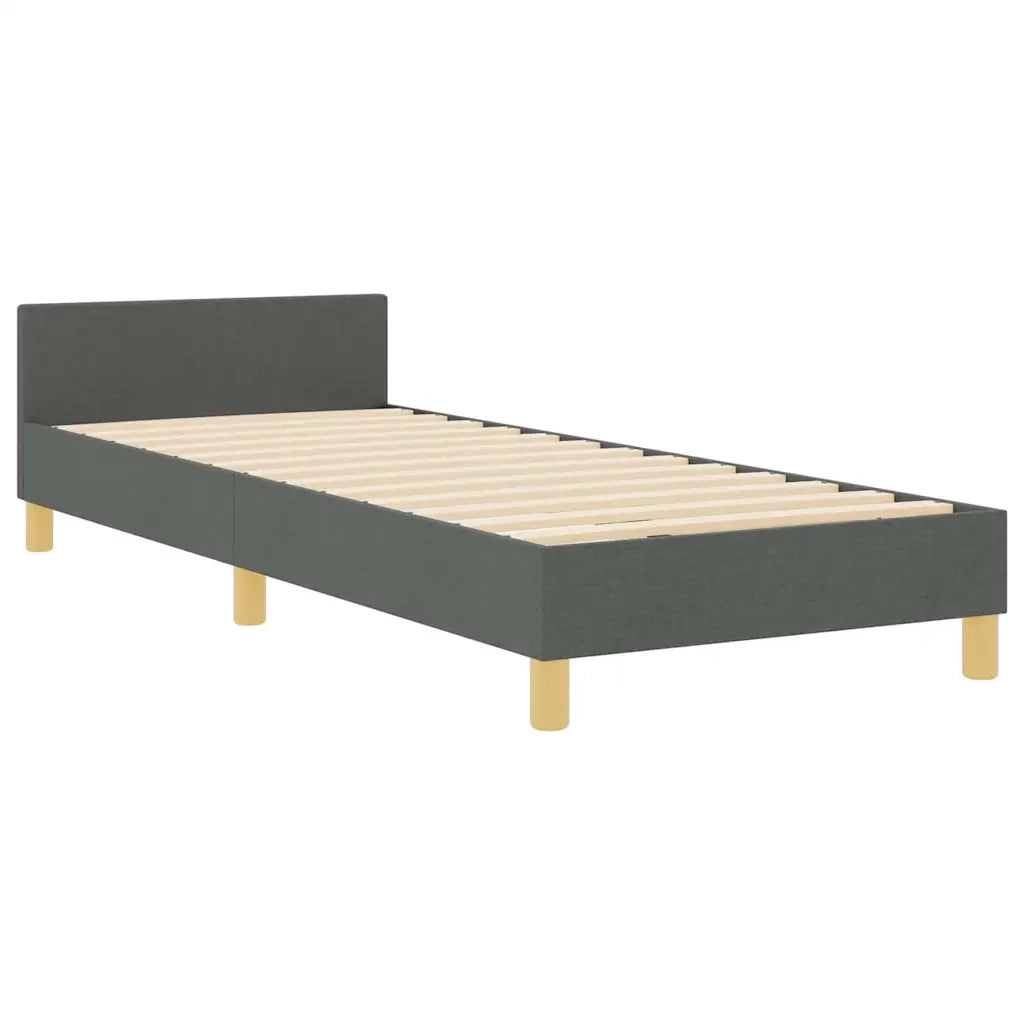 Struttura del letto-Giroletto Grigio scuro 80 x 200 cm Tessuto 406495