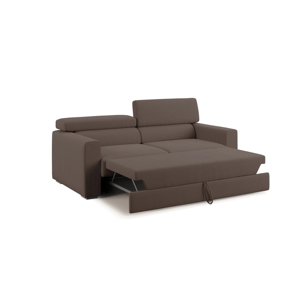 Dylan Divano con pouf estraibile 188 cm marrone
