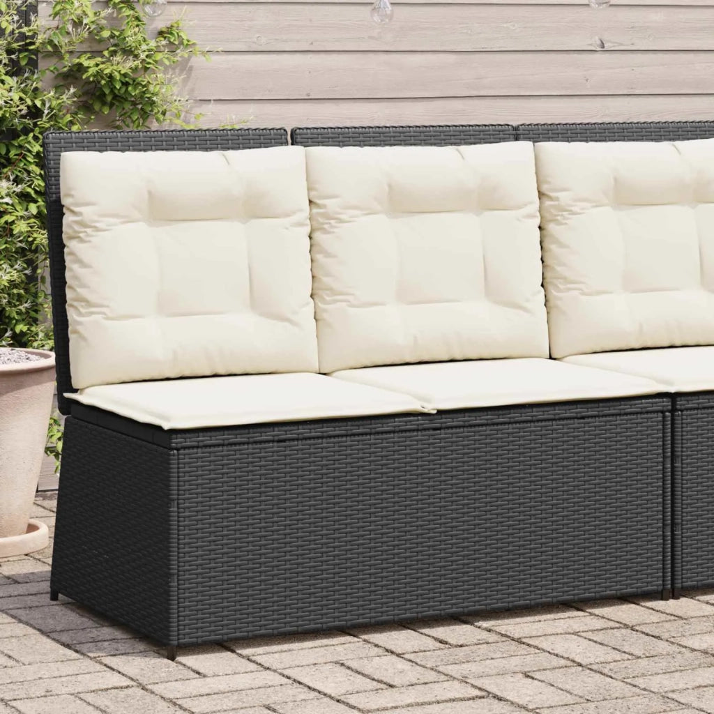 Panchina da giardino Nero polyrattan 3394467