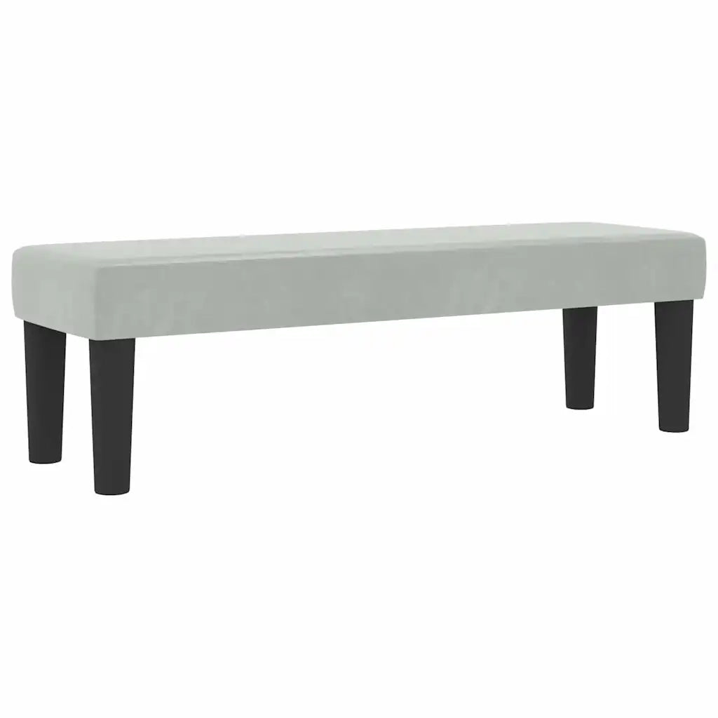Letto a molle con materasso Grigio chiaro 140 x 190 cm Velluto